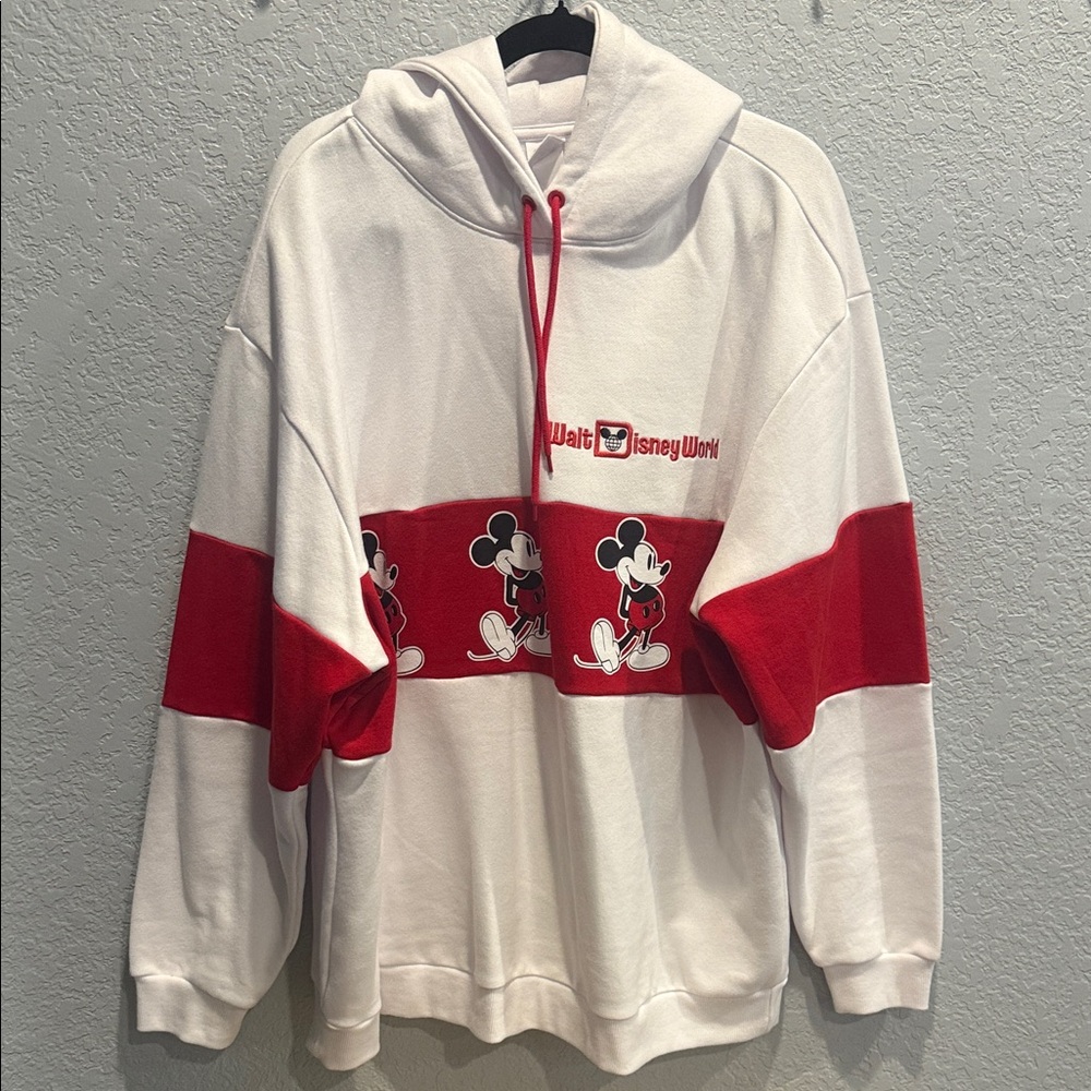 Disney White and Red Mickey Mouse Men's Hoodie